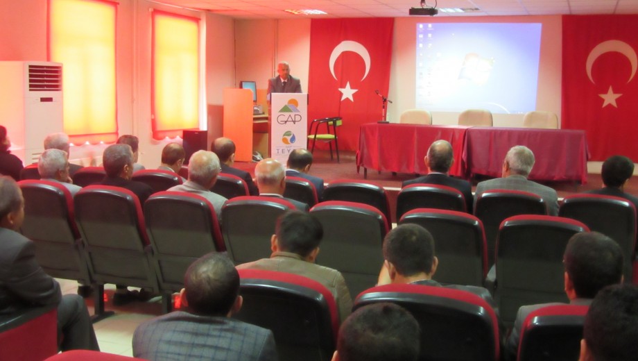 Şanlıurfa Suruç tarım danışmanlarına “Basınçlı Sulama Sistemleri Projelendirme” eğitimi verilmiştir.