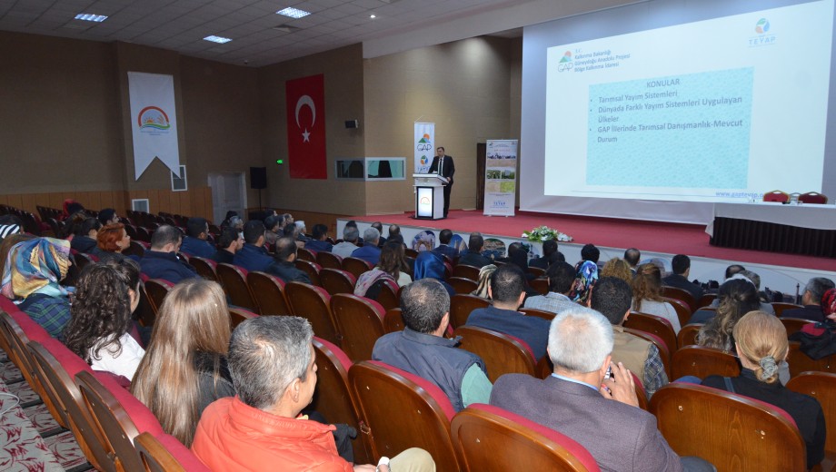 GAP TEYAP III. Aşaması (Sürdürülebilirlik) kapsamında “Tarımsal Yayım ve Danışmanlığın Dünü, Bugünü ve Yarını” konulu panel gerçekleştirilmiştir.